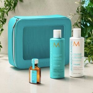 Moroccan oil mini blue bag